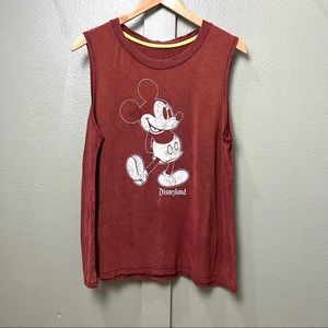 Disneyland Mickey Burnout Rust Tank Top